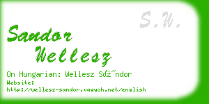 sandor wellesz business card